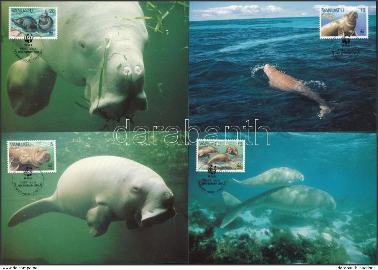 1988 WWF: Dugong Sor Mi 782-785 4 Db CM - Other & Unclassified