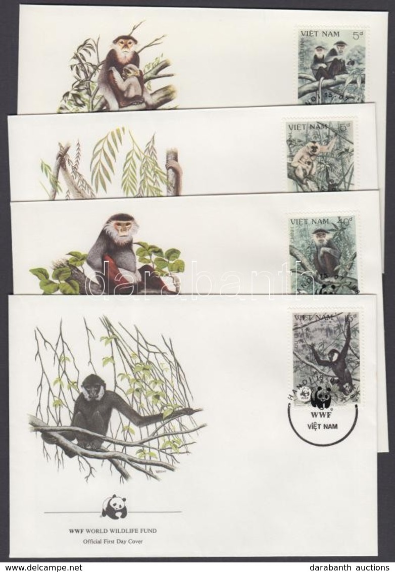 1987 WWF Majmok Sor Mi 1827-1830 4 FDC - Other & Unclassified