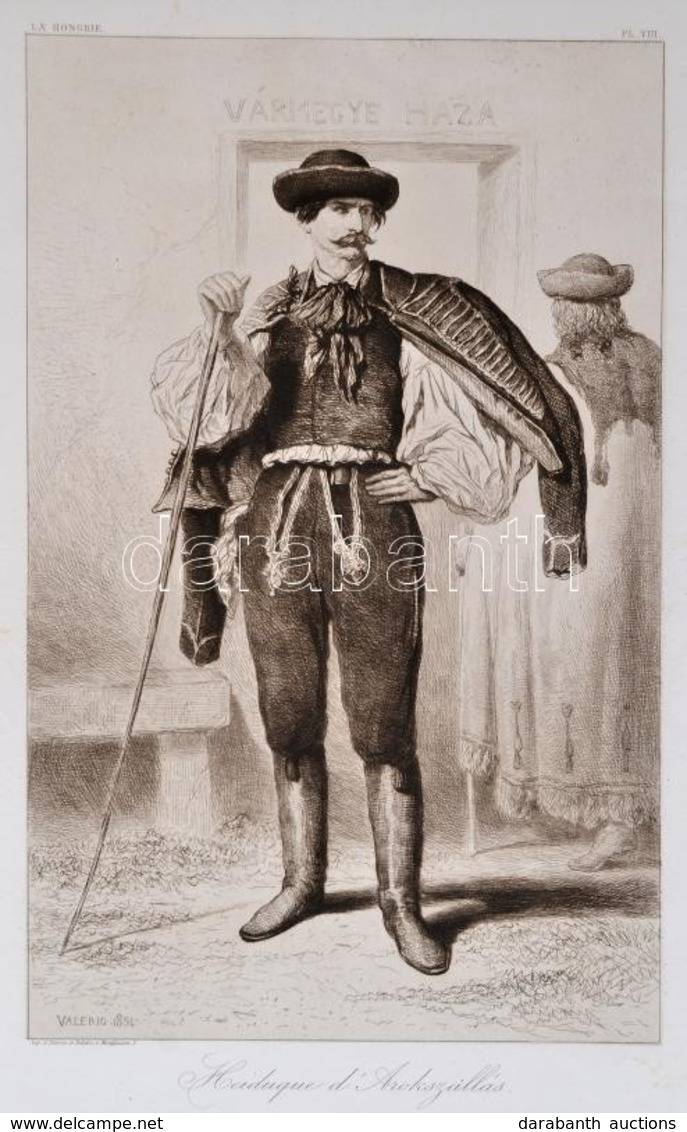 1855 Valerio, Theodore (1819-1879): Árokszállási Juhász, Theodore Valerio: Souvenirs De La Monarchie...La Hongrie, Rézka - Prints & Engravings