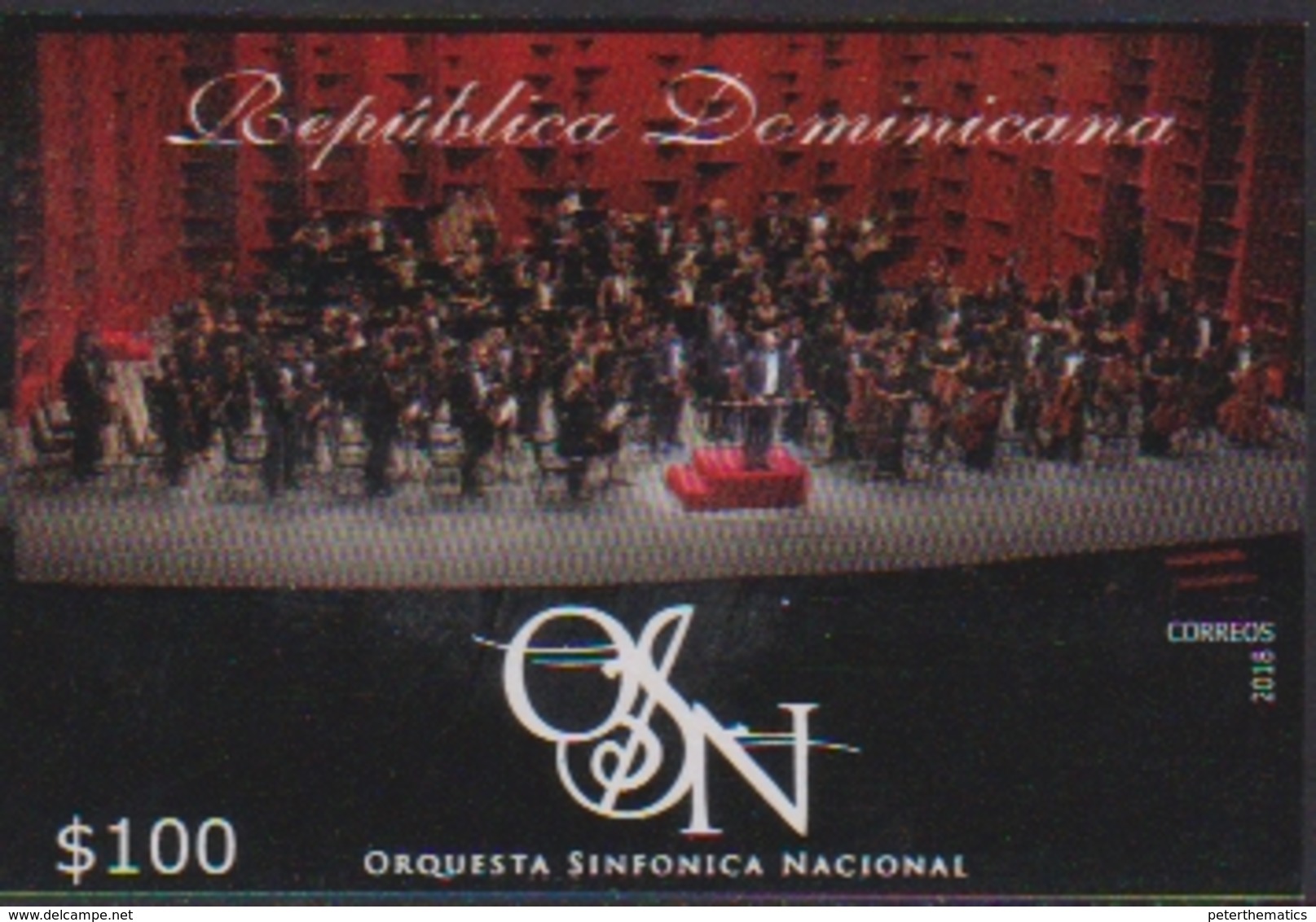 DOMINICAN REPUBLIC, 2018, MNH, MUSIC, NATIONAL SYMPHONY ORCHESTRA, S/SHEET - Musique