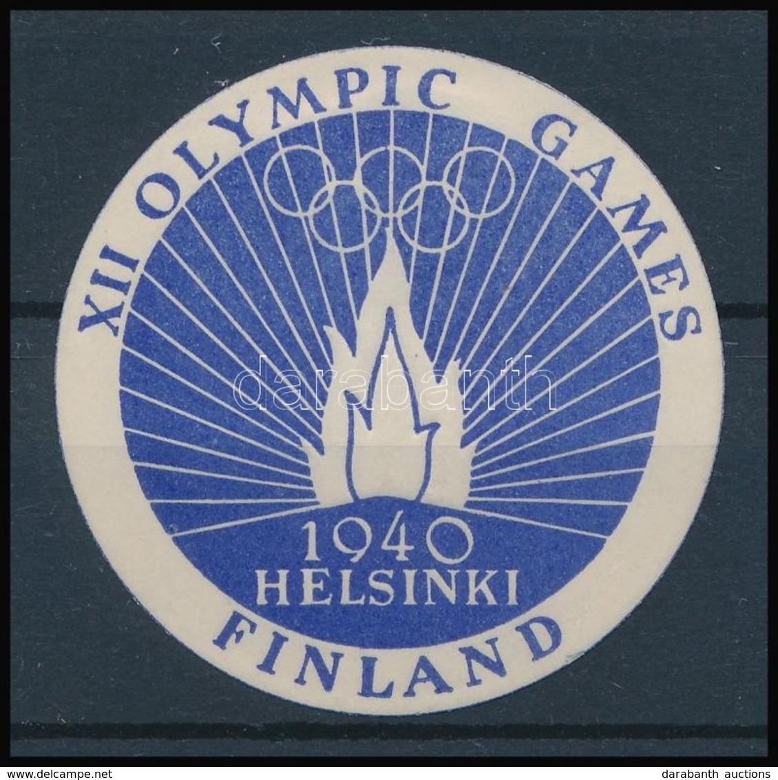 1940 Az Elmaradt Helsinki Olimpia Levélzárója - Unclassified