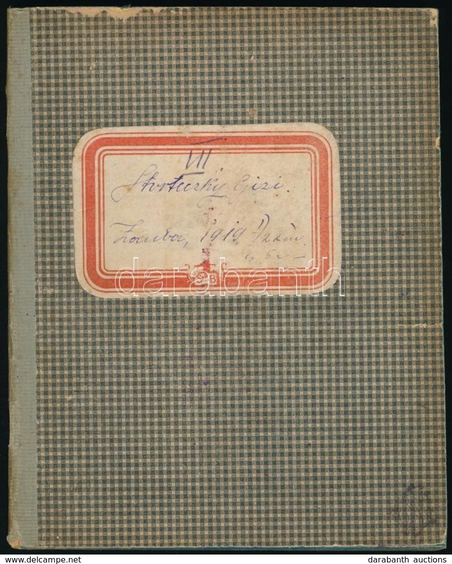 1919-1920 Zombor, Störteczky Gizi: Versek 1919-ből. 75 Kézzel írt, Számozott Oldal. Félvászon Füzetben, Kissé Kopott Bor - Unclassified