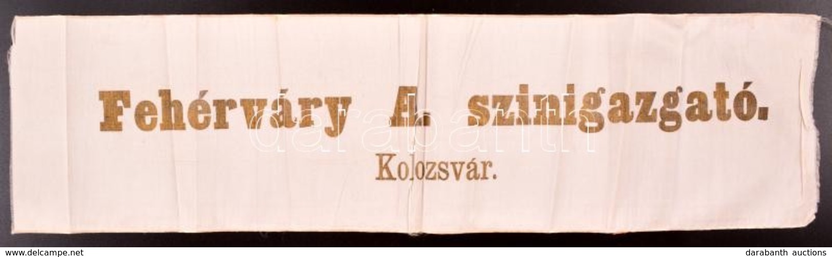 Fehérváry Antal (1824-1901) Kolozsvári Színházigazgató Koszorú Szalagja, 40×10 Cm - Unclassified