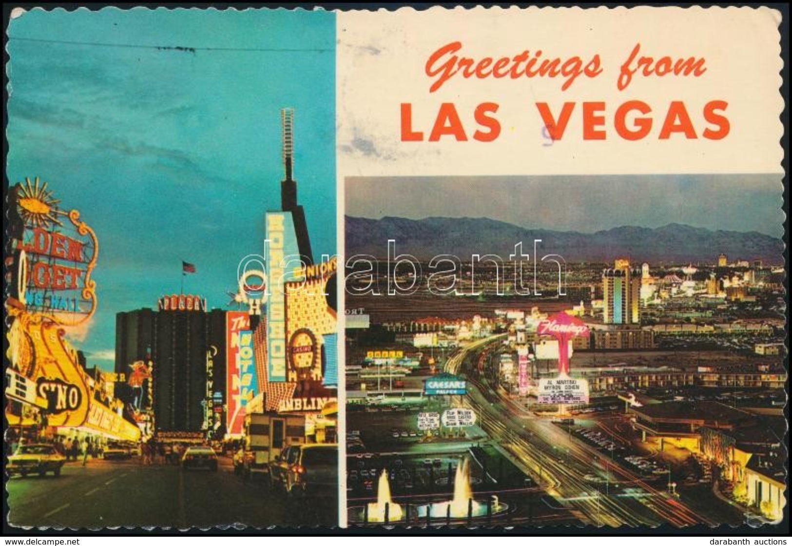 Forintos Győző Nagymester Sakkolimpikon üdvözlő Képeslapja A Las Vegasi Bajnokságról  / Autograph Signed Postcard Of Che - Other & Unclassified