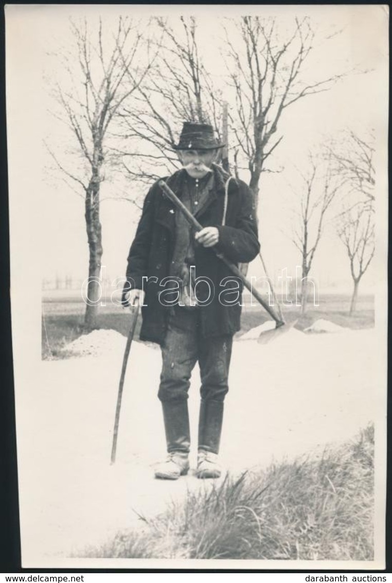 Cca 1940-1950 Idős Paraszt, 4 Db Fotó, Kádár György (1912-2002) Kossuth-díjas Festő, Grafikus, Főiskolai Tanár Hagyatéká - Autres & Non Classés