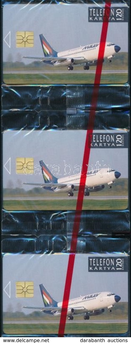 1992 3 Db összefüggő MALÉV Telefonkártya Eredeti Bontatlan Csomagolásában - Unclassified