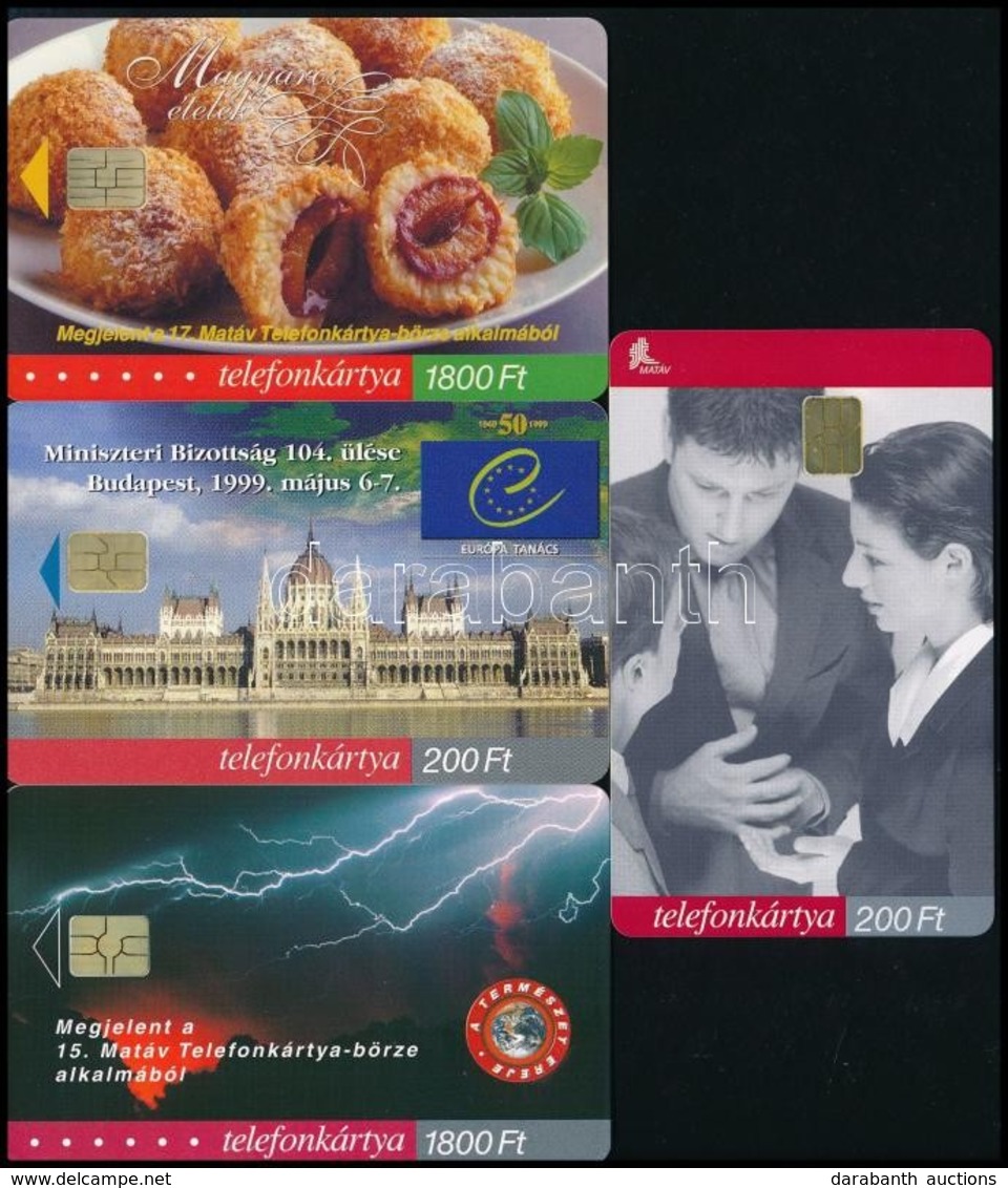 1991-2002 4 Db Különböző Telefonkártya, 2000-2500 Példányban - Unclassified