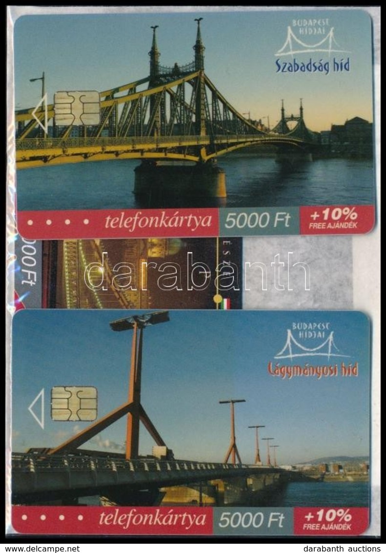 Budapesti Hidak 3 Db Különböző Telefonkártya, 5000 Ft-os Telefonkártyák, Közte 2 Db 2000 Példányos - Unclassified