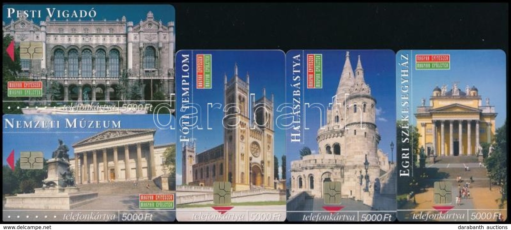 Budapesti Nevezetességek, 5 Db 5000 Ft-os Különböző Telefonkártya, 2000 Példányos Kiadások - Unclassified