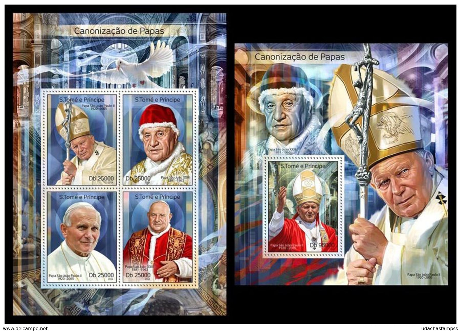 Sao Tome And Principe 2014 Popes Klb+s/s MNH - Popes