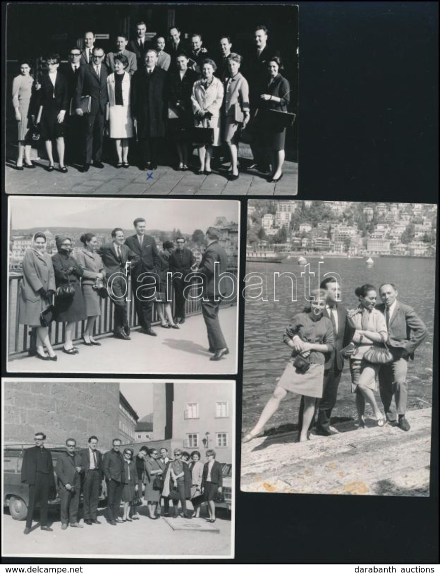 Cca 1960 A Budapesti Madrigálkórust ábrázoló Fényképek, Rajtuk Czigány György és Mások. 4 Kép 9x14 Cm, 11x9 Cm - Andere & Zonder Classificatie