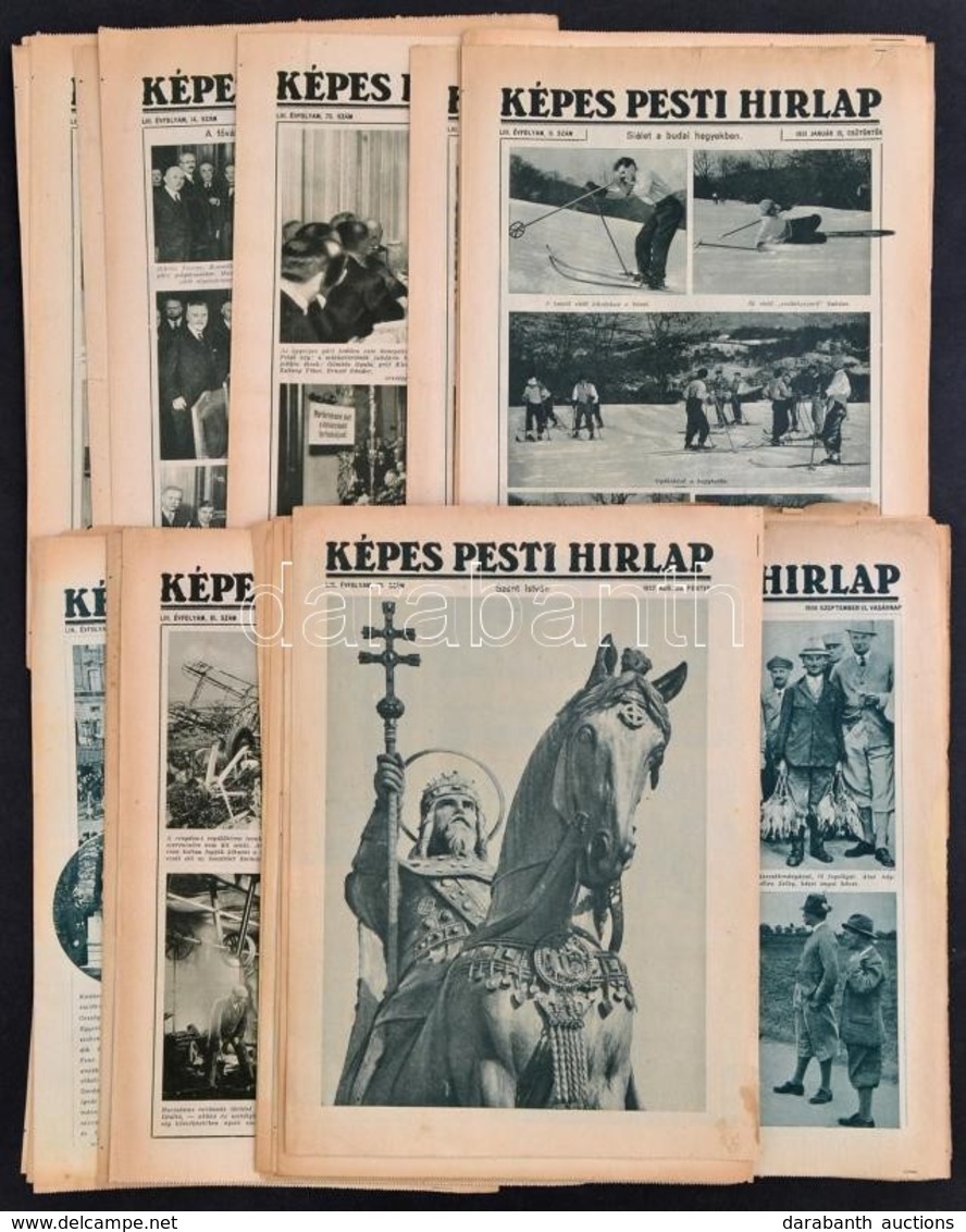 1930-1938 Képes Pesti Hírlap Kb. 40 Száma, Benne Rengeteg érdekes Korabeli Fotóval, Változó állapotban. - Non Classés