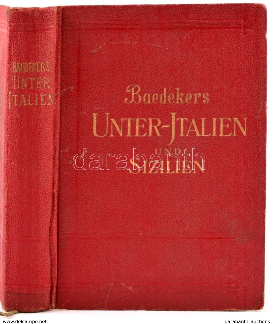 Baedeker, Karl: Unteritalien, Sizilien (Sardinien, Malta, Tripolis, Korfu). Leipzig, 1936, Karl Baedeker. Kiadói Egészvá - Unclassified