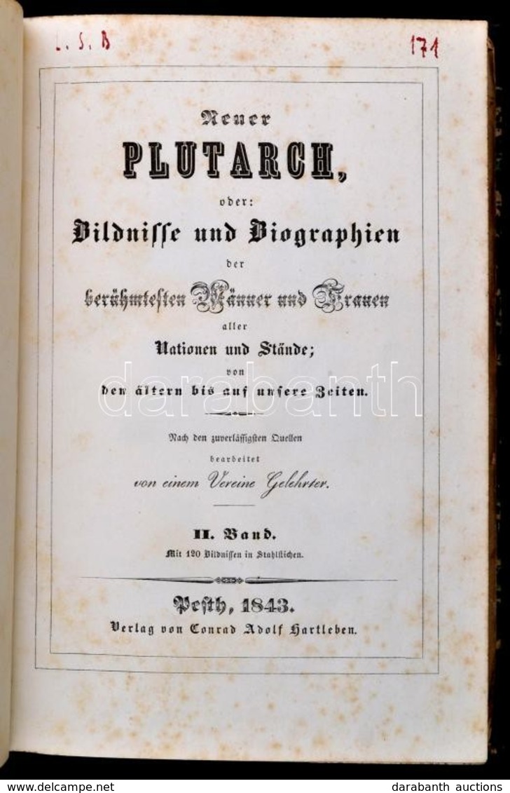 Neuer Plutarch, Oder Bildnisse Und Biographien Der Berühmtesten Männer Und Frauen Aller Nationen Und Stände Von Den älte - Unclassified