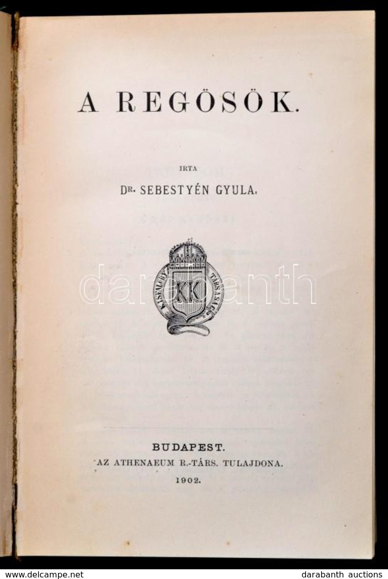 Dr. Sebestyén Gyula: A Regösök. Magyar Népköltési Gyüjtemény. V. Kötet. Bp.,1902, Athenaeum, XIV+505 P. Átkötött Modern- - Unclassified