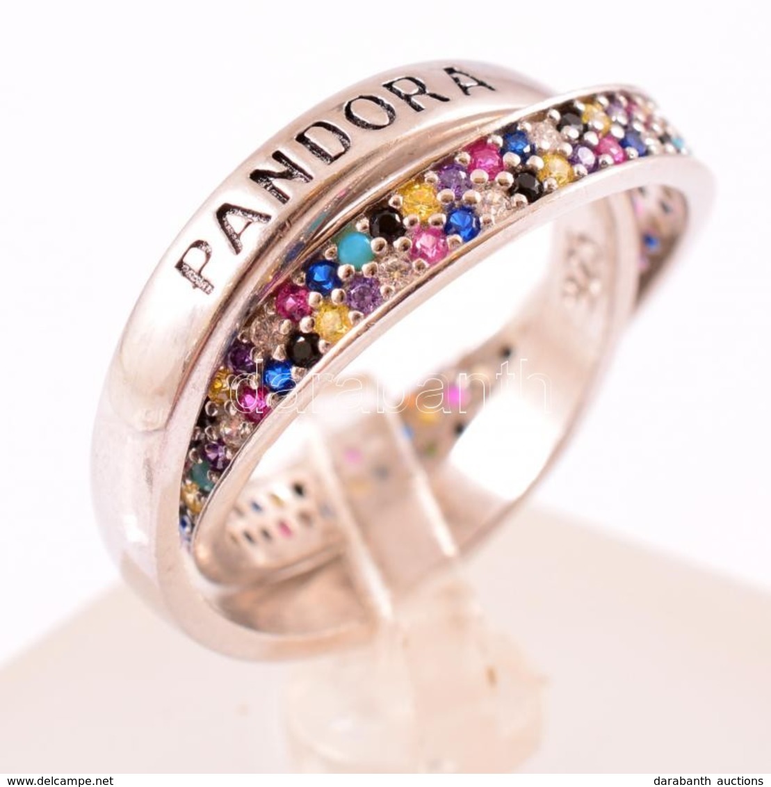 Ezüst(Ag) Pandora Kettős Gyűrű, Jelzett, Méret: 53, Bruttó: 4,4 G - Other & Unclassified