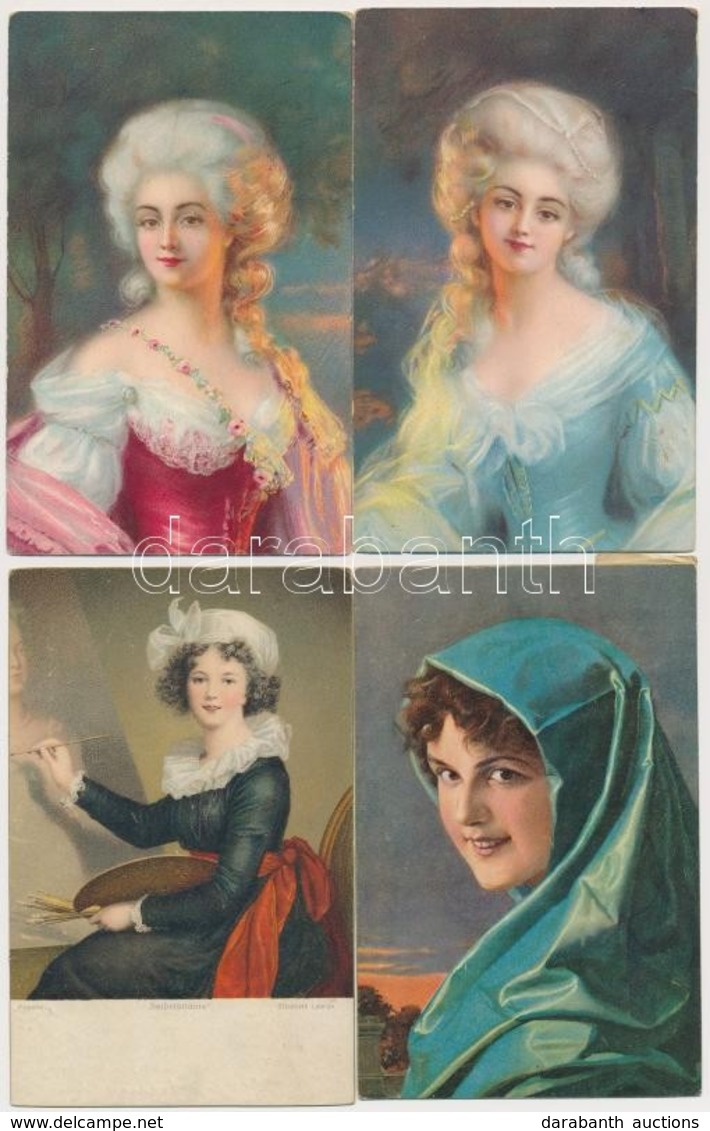 ** * 44 Db RÉGI Művészlap Hölgyekkel, Sok Stengel Litho / 44 Pre-1945 Art Motive Postcards With Ladies, Many Stengel Lit - Unclassified