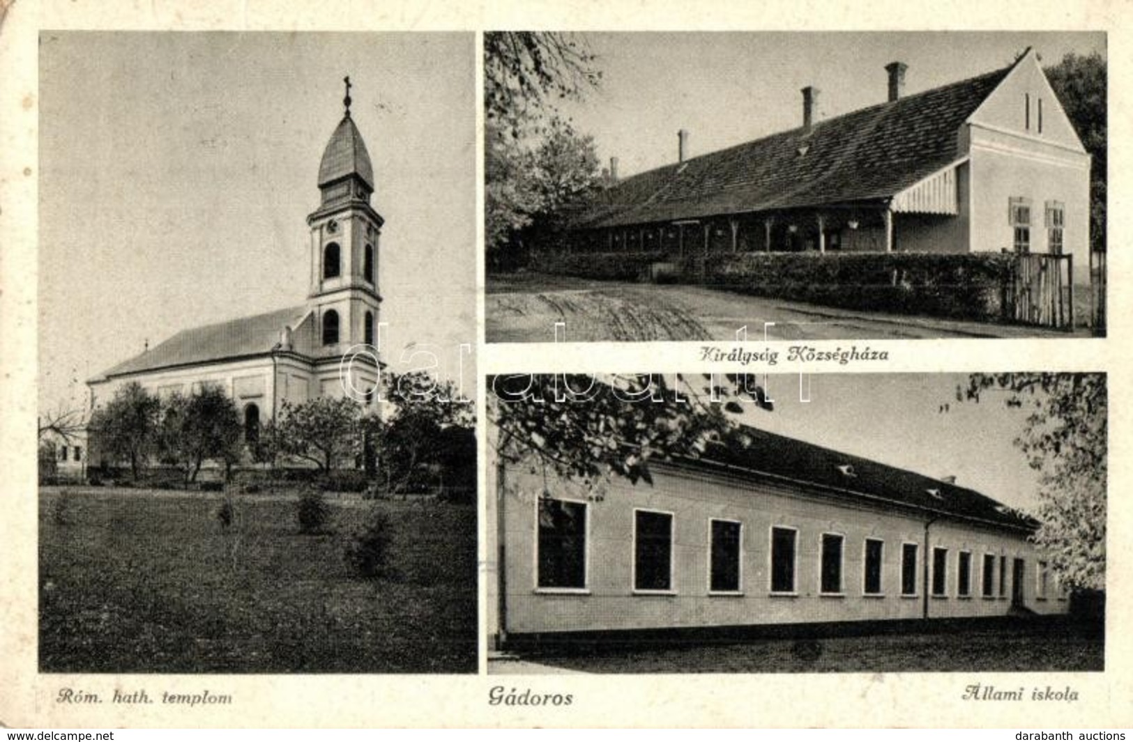 * 2 Db Régi Magyar Városképes Lap: Gyulavár, Gádoros / 2 Pre-1945 Hungarian Town-view Postcards - Unclassified