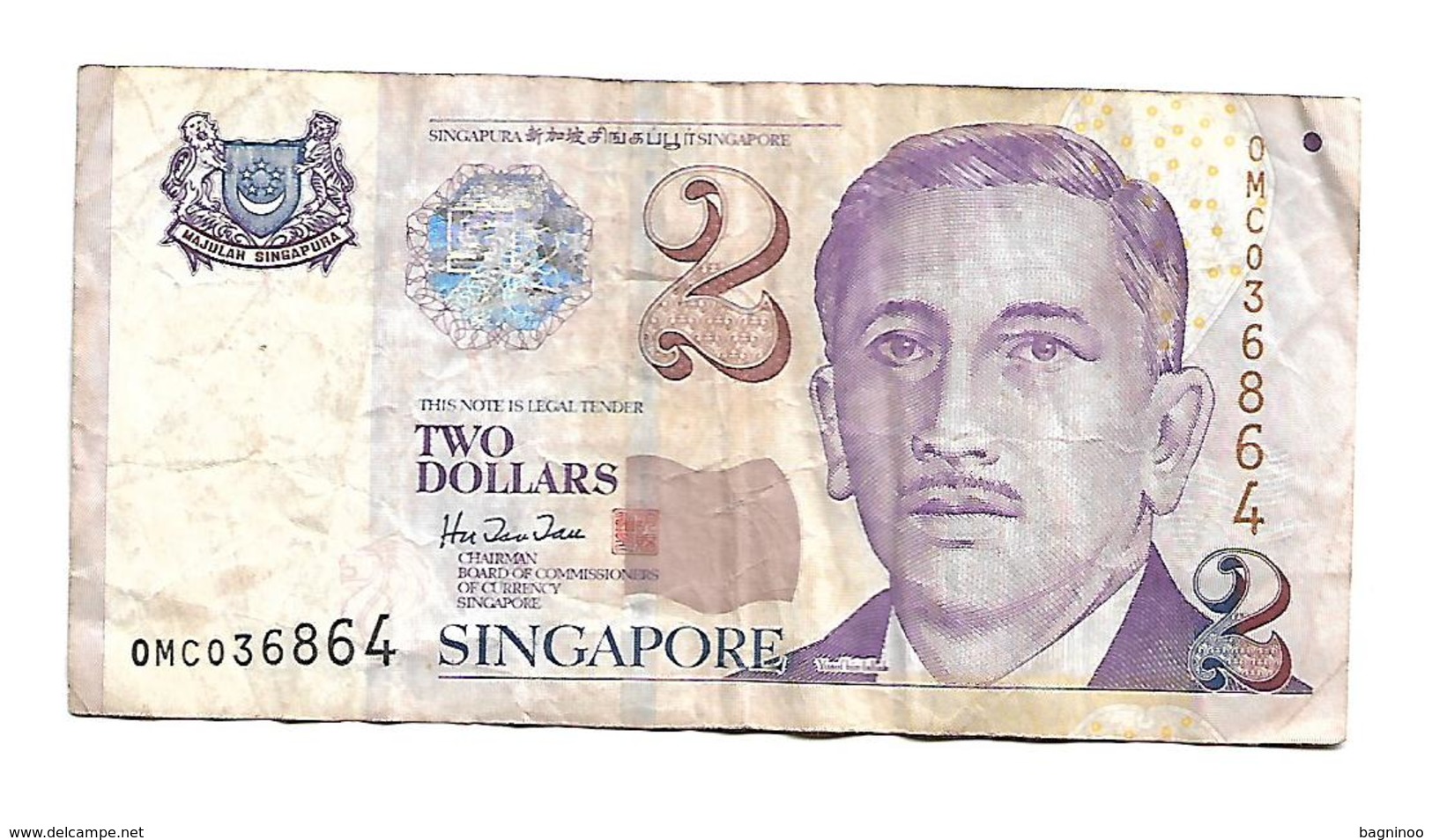 SINGAPORE 2 Dollars - Singapore