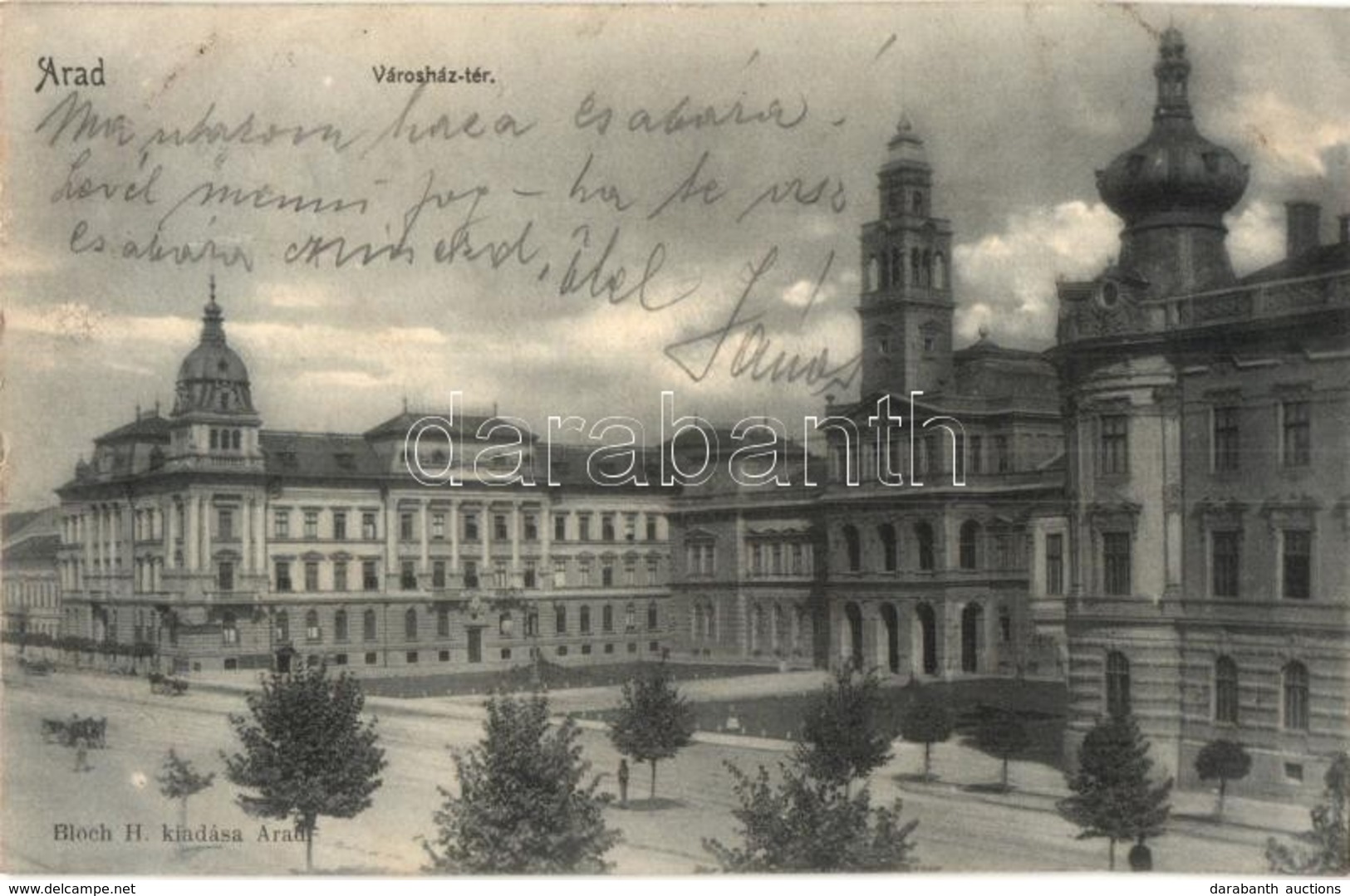 T2 Arad, Városház Tér. Bloch H. Kiadása / Town Hall Square - Unclassified