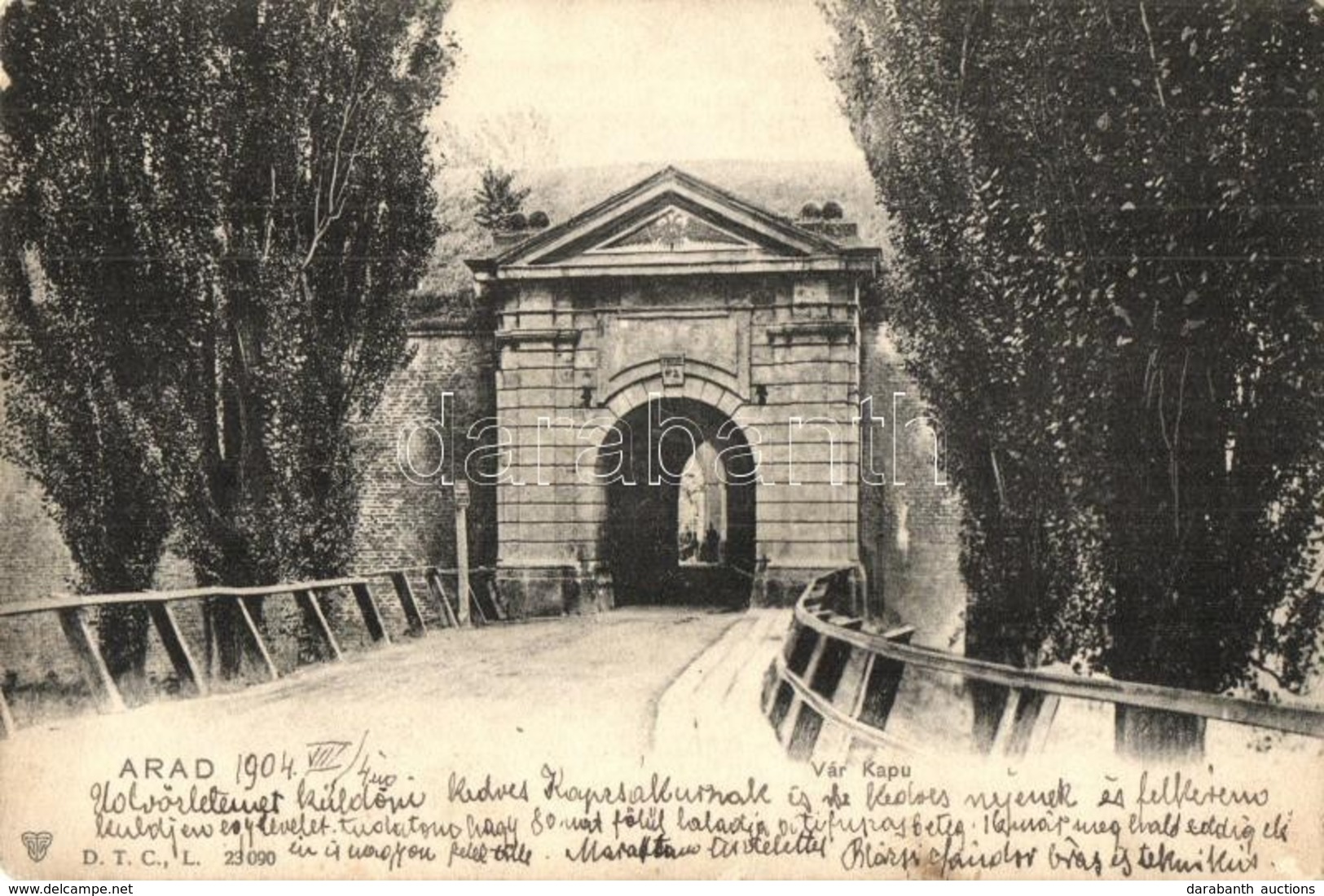 T2/T3 1904 Arad, Várkapu / Castle Gate (kopott Sarkak / Worn Corners) - Unclassified