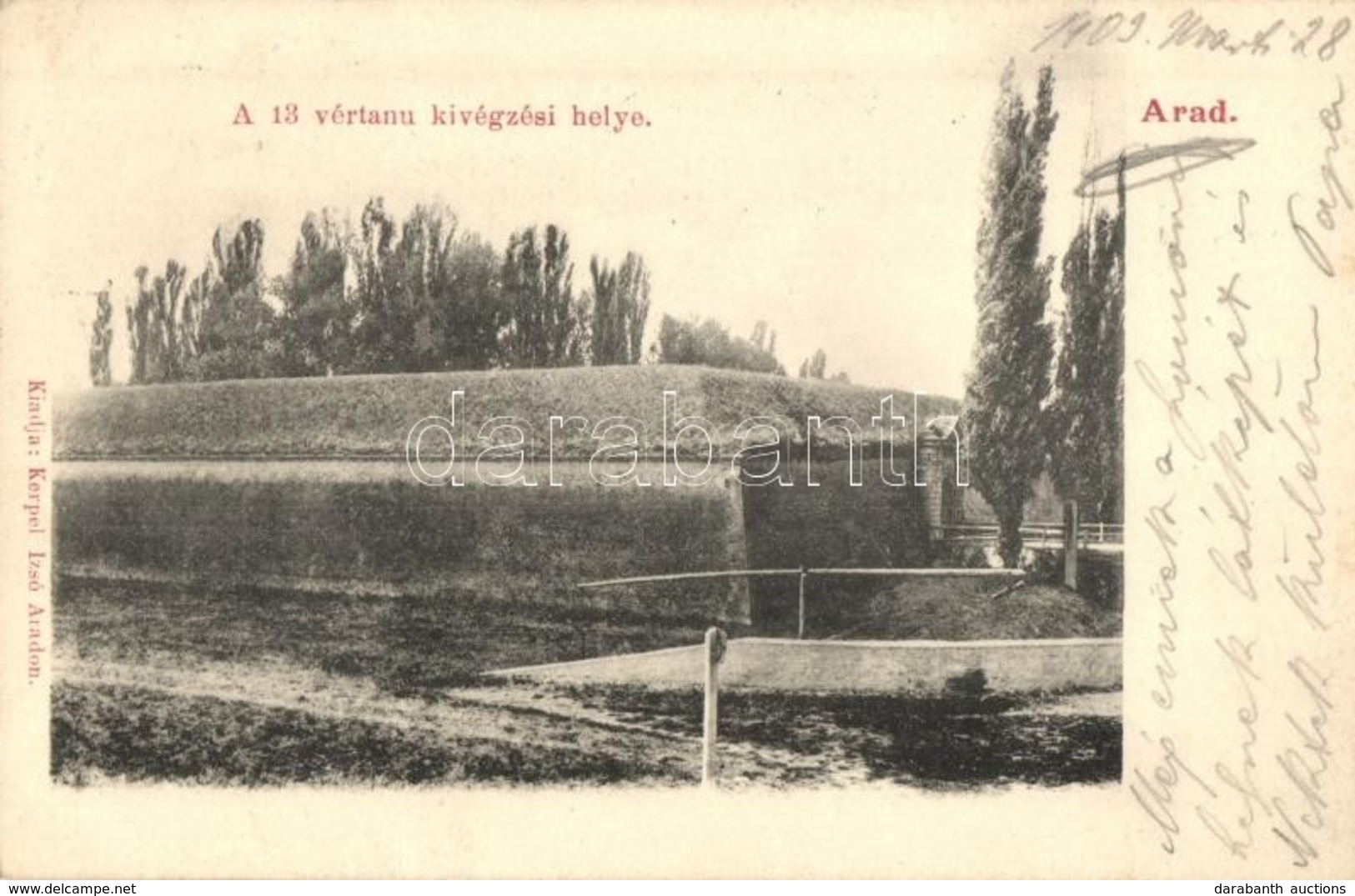 T2 Arad, A 13 Vértanú Kivégzési Helye. Kerpel Izsó Kiadása / Martyrs' Place Of Execution - Unclassified