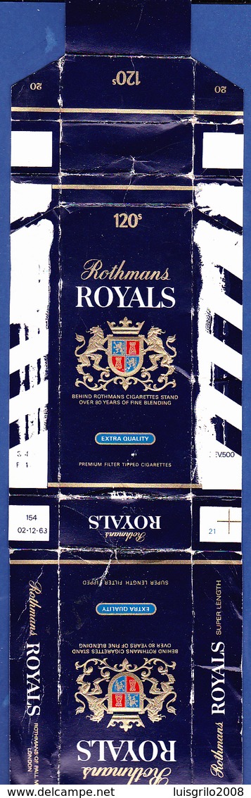 England, Tobacco Box - Rothmans ROYALS / Rothmans Of Pall Mall, London - Boites à Tabac Vides