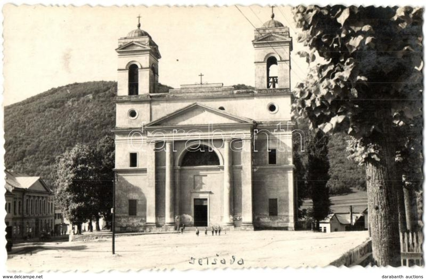 T2/T3 Jolsva, Jelsava; Római Katolikus Templom / Catholic Church.  J. F. Loskot Photo (ragasztónyom / Glue Marks) - Zonder Classificatie