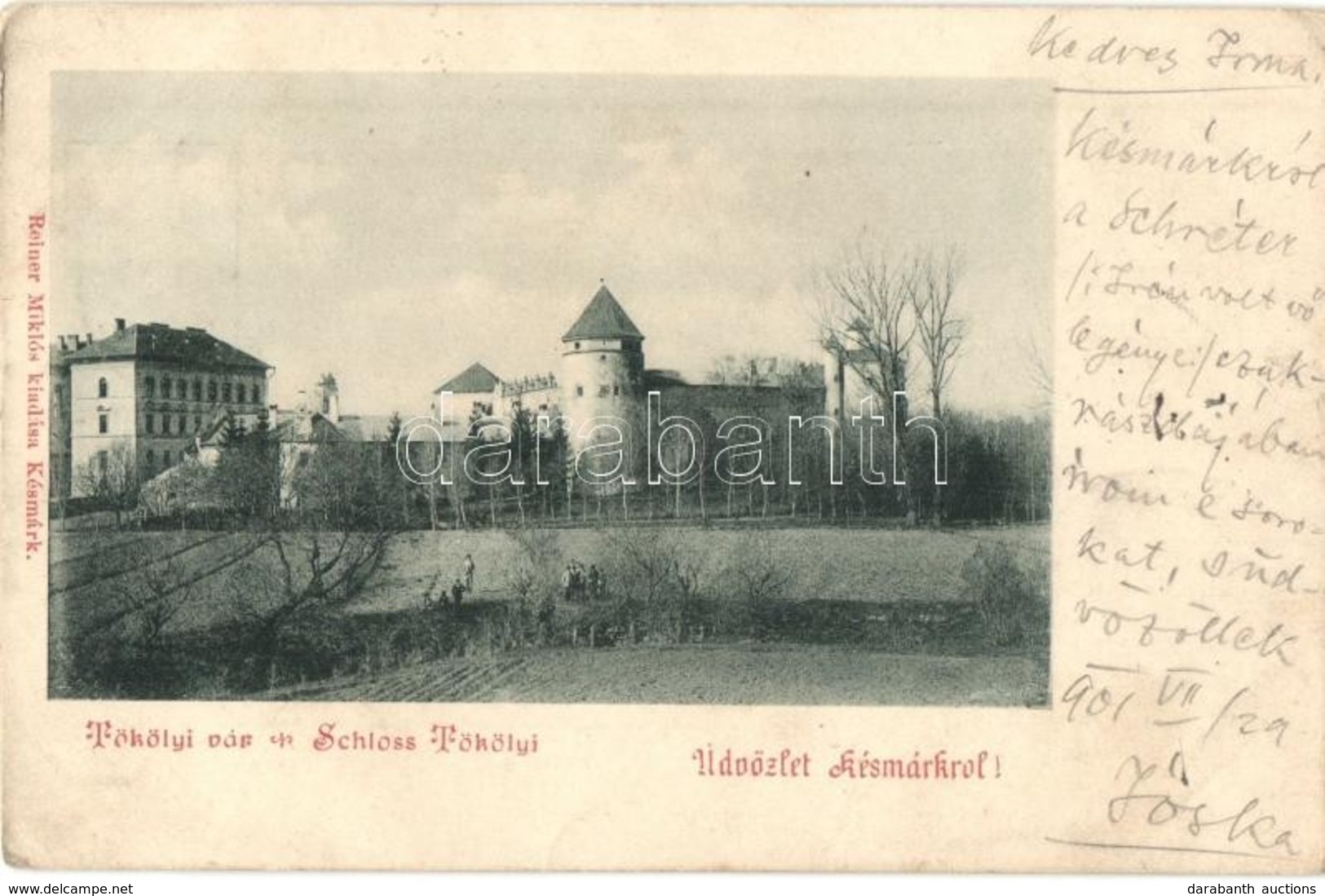 * T2/T3 1901 Késmárk, Kezmarok; Thököly Vár. Kiadja Reiner Miklós / Schloss / Castle (EK) - Zonder Classificatie