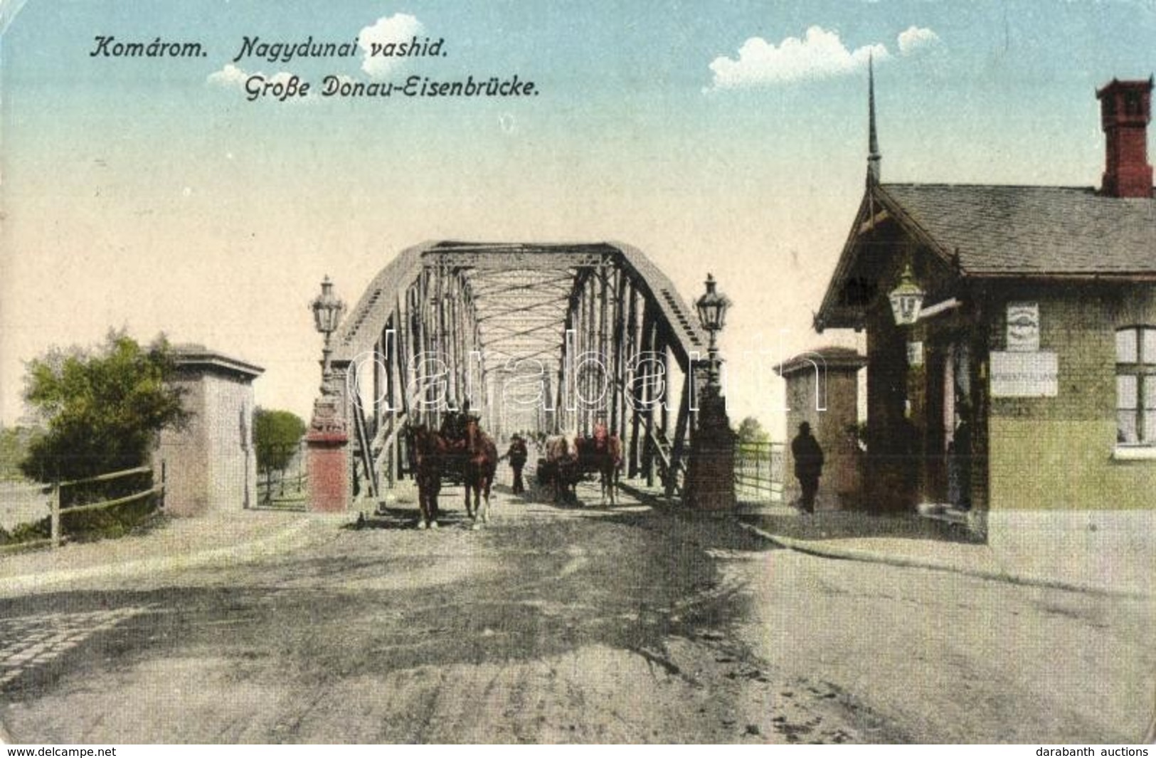 T3 1916 Komárom, Komárno; Nagy Dunai Vashíd / Große Donau-Eisenbrücke / Danube Bridge (r) - Unclassified