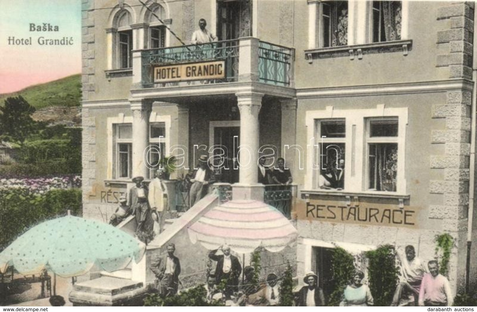 * T2 Baska, Hotel Grandic, Restaurace / Grandic Szálloda és étterem. Kiadja Petar Grandic / Hotel And Restaurant - Unclassified