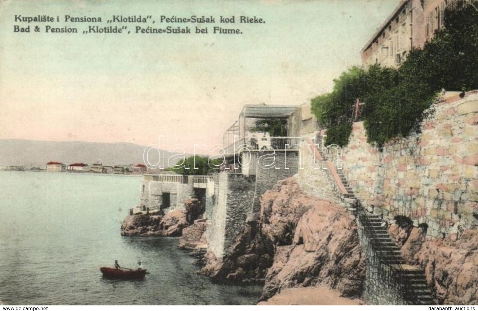 ** T2/T3 Fiume, Rijeka; Susak-Pecine Fürdő, Klotild Fürdő és Szálló / Kupaliste I Pensiona / Spa And Hotel  (EK) - Unclassified