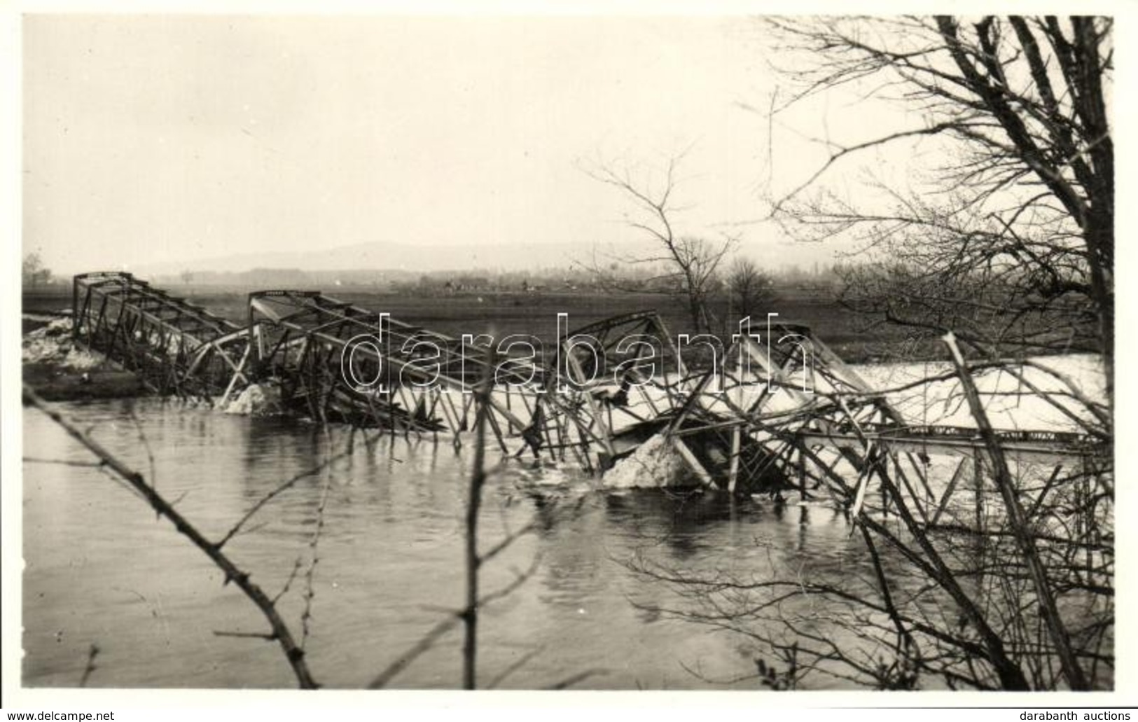 ** T2 1941 Alsólendva, Lendava; Muraszerdahelyi Felrobbantott Híd, Balkányi Ernő Kiadása / Destroyed Bridge In Mursko Sr - Unclassified