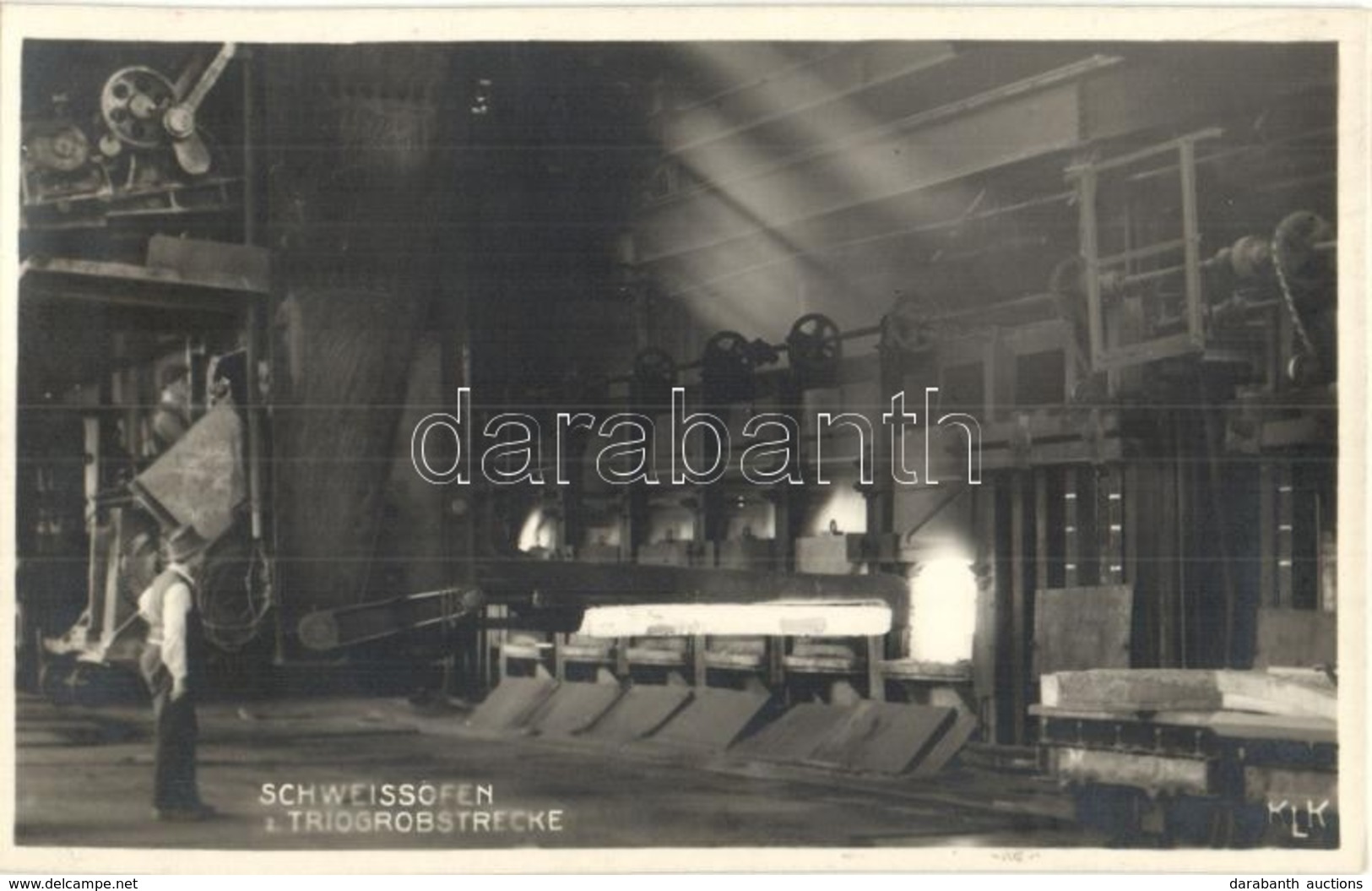 * T1/T2 1929 Leoben, Schweissöfen Z. Triogrobstrecke / Factory Interior Photo, Welding Furnaces. Karl Krall - Unclassified