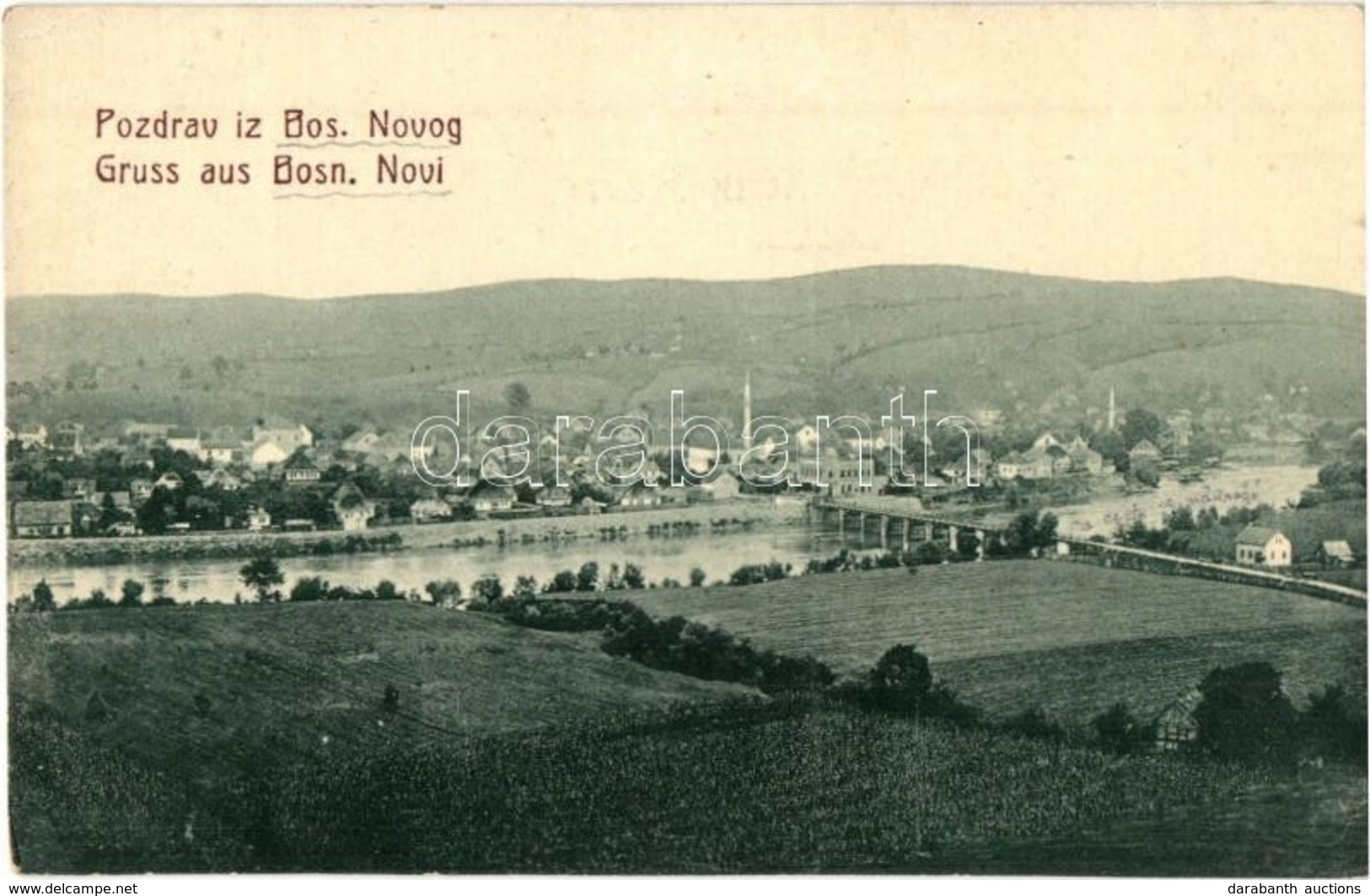 * T2/T3 Novi Grad, Bosanski Novi; General View With Railway Bridge. W. L. Bp. 1670.  (EK) - Unclassified