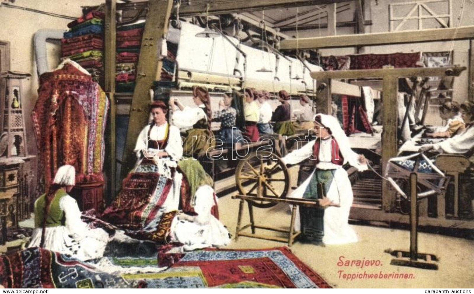 ** T1/T2 Sarajevo, Teppichweberinnen / Carpet Weavers, Folklore - Unclassified