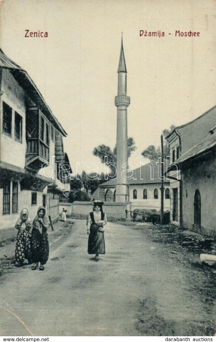 T3 1914 Zenica, Dzamija / Moschee / Mosque, Street View, Folklore. W. L. Bp. 4878. (EK) - Unclassified