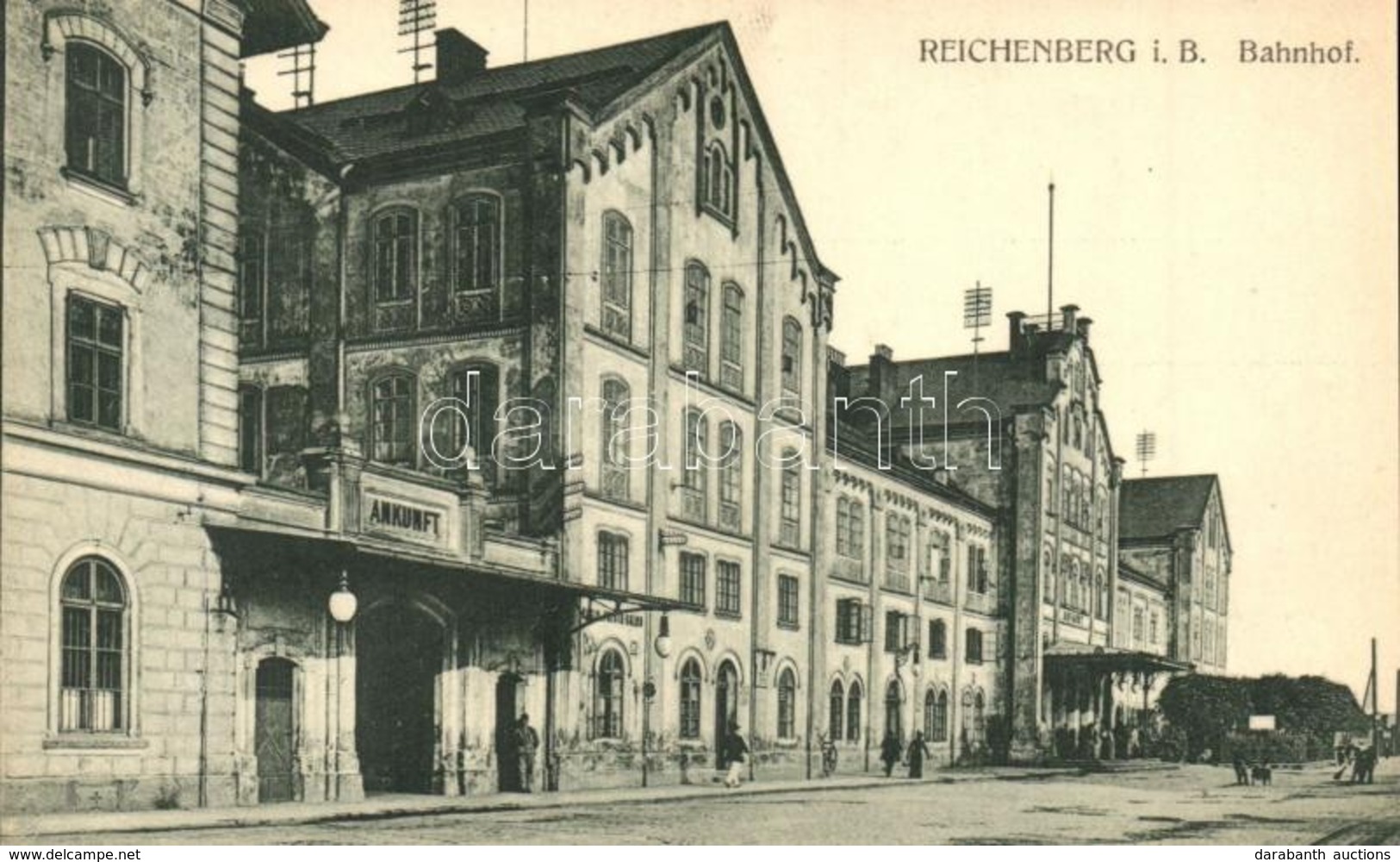 ** T1/T2 Liberec, Reichenberg; Bahnhof. Verlag C. H. Müller / Railway Station - Unclassified
