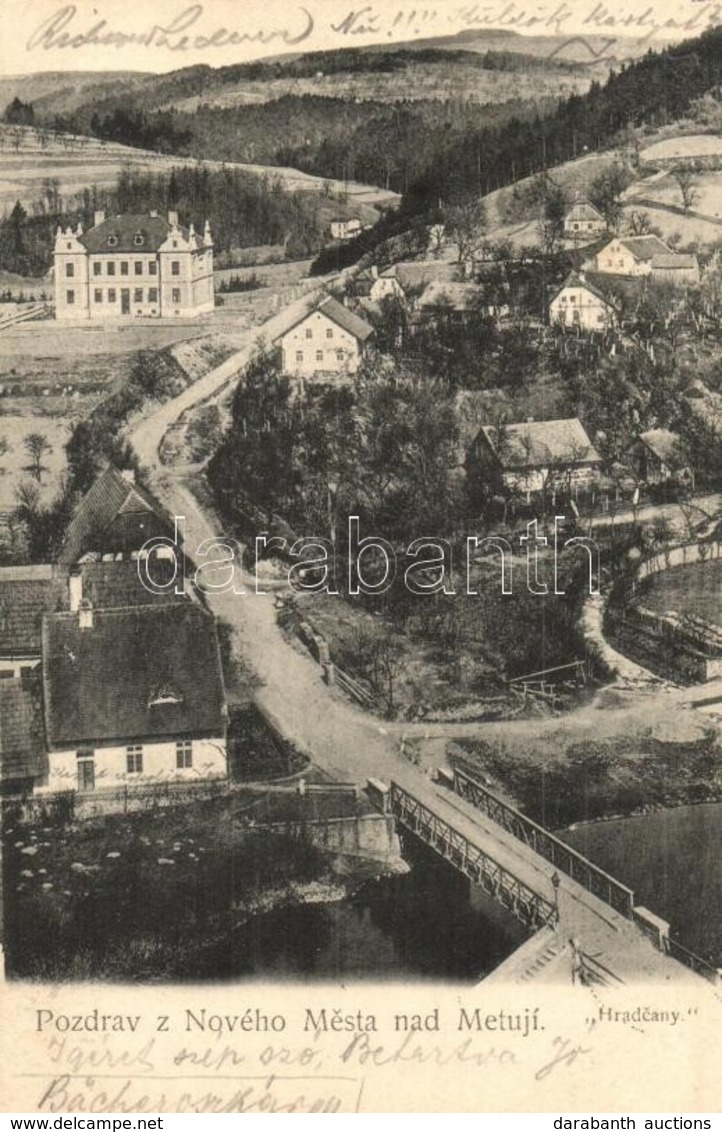 * T2 Nové Mesto Nad Metují, Neustadt An Der Mettau; Hradcany / Castle, Bridge. Theodor Böhm - Unclassified