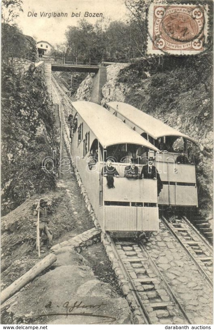 T2 Bolzano, Bozen (Südtirol); Die Virglbahn / Funicular Railway, TCV Card - Zonder Classificatie