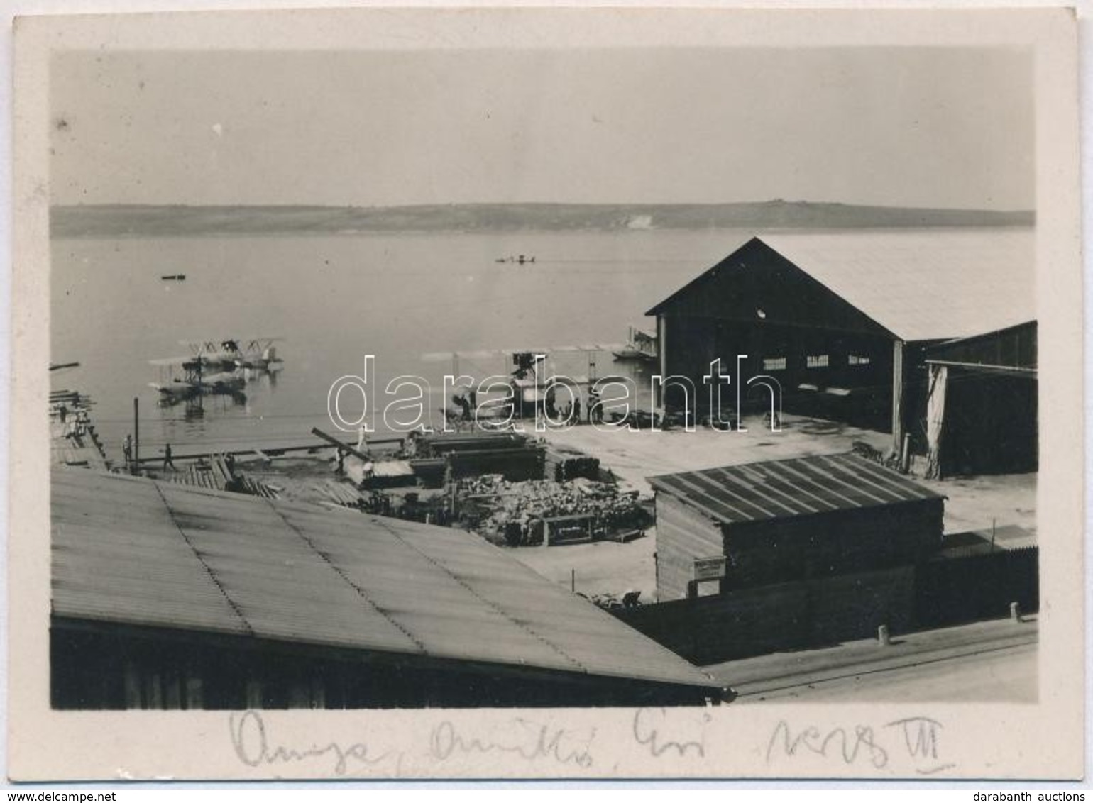 * T2/T3 Trieste, Trst; Seaplanes By The Port. Photo (non PC) (8,5 Cm X 6 Cm) - Unclassified