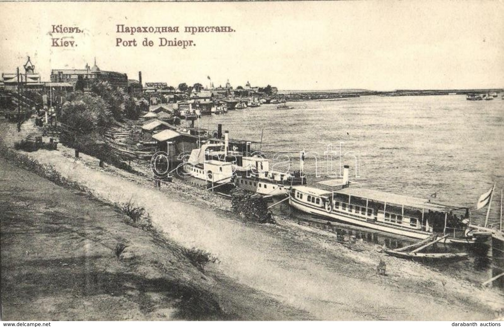 T2/T3 Kiev, Kiew, Kyiv; Port De Dniepr / Dnieper Harbor, Steamships (r) - Unclassified
