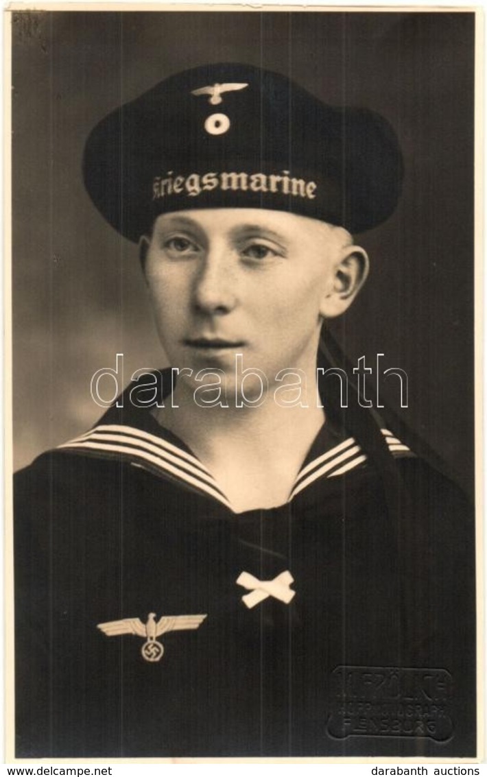 * T2/T3 WWII Kriegsmarine, Nazi German Navy Mariner. M. Frölich Photo - Sin Clasificación