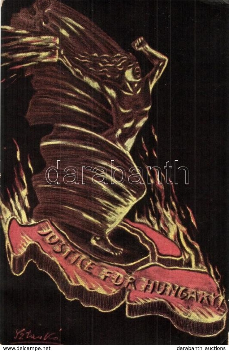 T2/T3 Justice For Hungary! Hungarian Irredenta Propaganda Art Postcard S: Sztankó (EK) - Unclassified