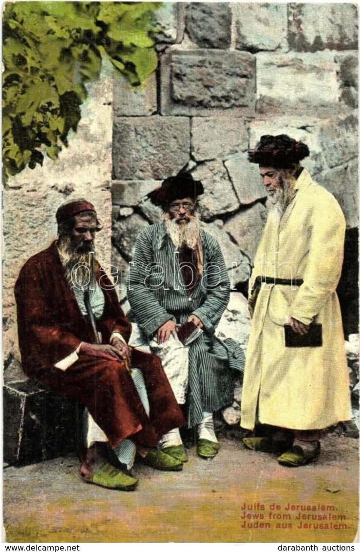 ** T2/T3 Jeruzsálemi Zsidó Férfiak / Juifs De Jerusalem / Juden Aus Jerusalem / Jews From Jerusalem. Judaica (EK) - Zonder Classificatie