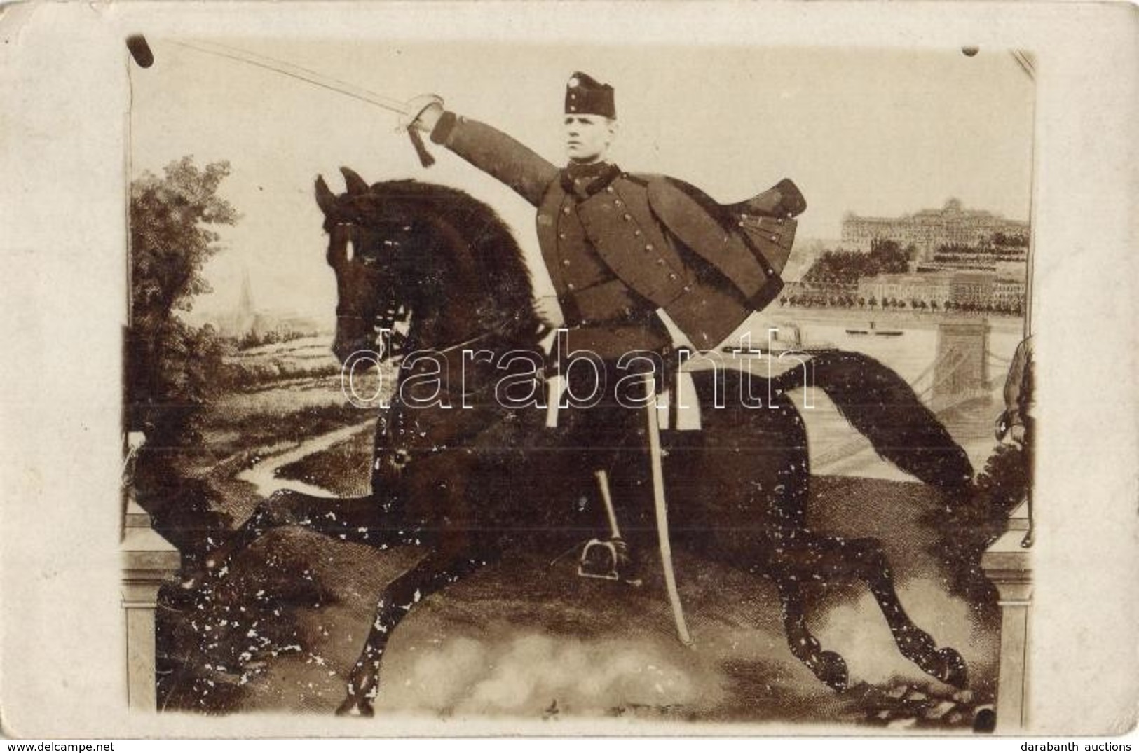 T2/T3 Osztrák-magyar Huszár Montázs Fotó / Austro-Hungarian K.u.K. Military Hussar Montage Photo. Ant. Plaschek Fotograf - Unclassified