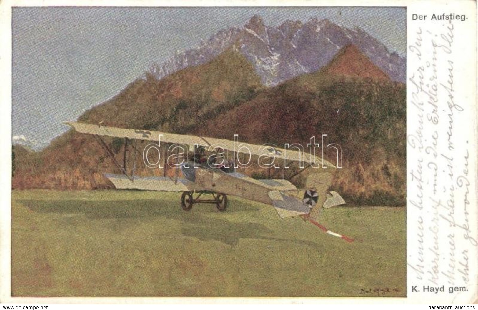 T2/T3 Der Aufstieg. Kriegshilfsbüro Nr. 503. / WWI German And Austro-Hungarian K.u.K. Military Art Postcard, German Bipl - Zonder Classificatie