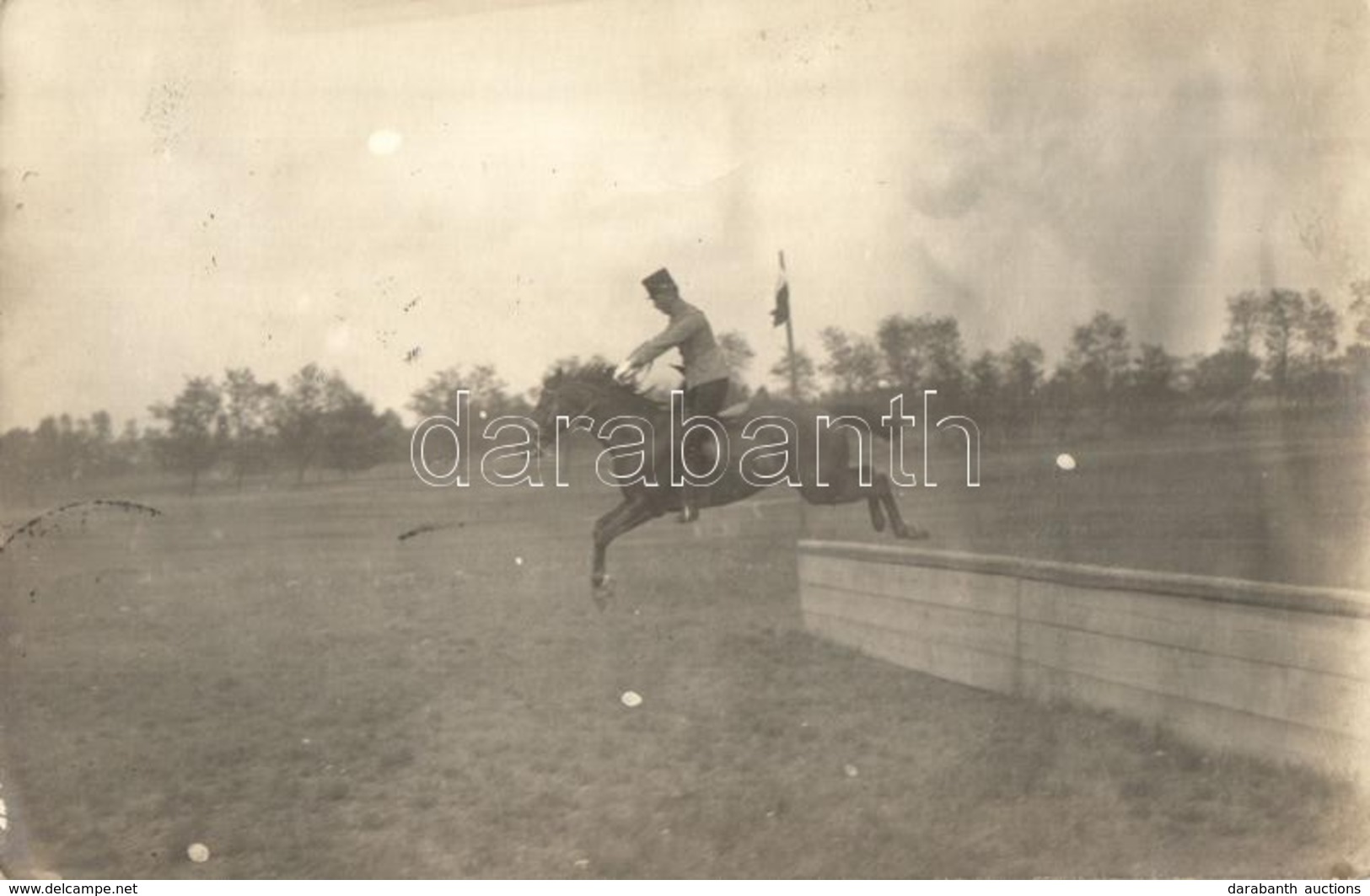 T2/T3 1912 Osztrák-magyar Katonai Lovas Kiképző, Akadályugratás / Austro-Hungarian K.u.K. Military Training Camp For Cav - Unclassified