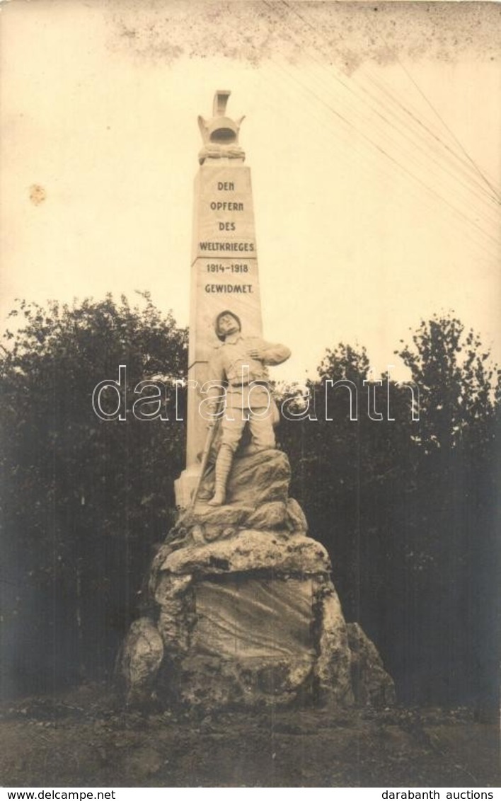 ** T2/T3 Den Opfern Des Weltkrieges 1915-1918 Gewidmet / WWI Austro-Hungarian K.u.K. Military Heroes' Statue. Photo (fl) - Unclassified