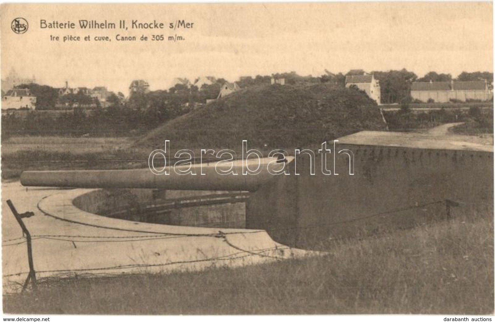 ** T4 Batterie Wilhelm II Knocke-sur-Mer / WWI Wilhelm II Battery Cannon In Belgium (vágott / Cut) - Unclassified